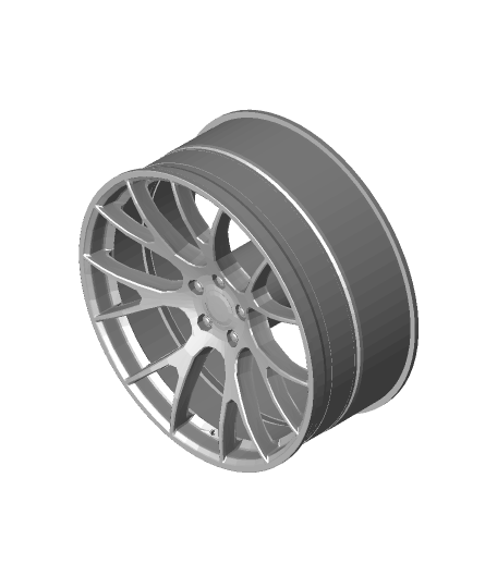 dodge challenger hellcat wheel 3d model thangs 3D print model - Mito3D