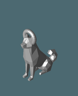 köpek Hachi anahtarlık manraptorum 3d print model - Mito3D