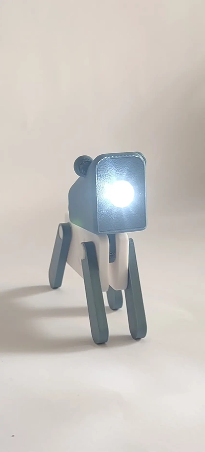 chien mini lampe 3d by shack3d impression 3d print model - Mito3D