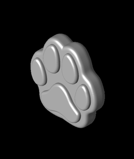 dog paw keychain stl 3d model 3ddemo thangs 3d print model - Mito3D