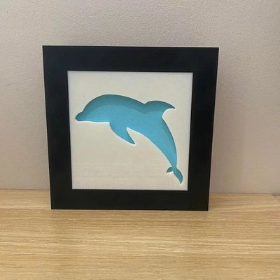 dolphin decorative frame - 3d by arthena on thangs decoration home 3d print model - Mito3D