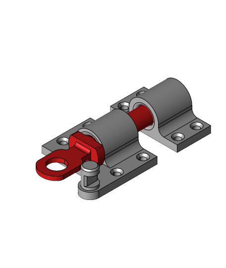 chiavistello porta diapositiva girare serratura 3d modello grazie 3D print model - Mito3D