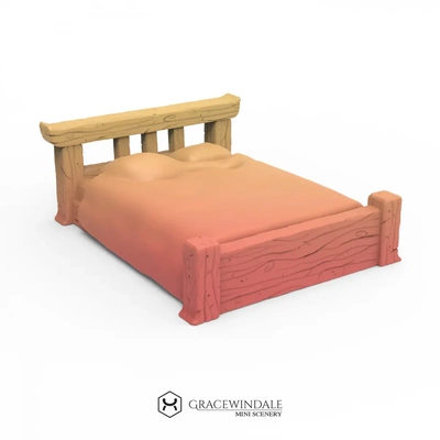 çift yatak 3d by gracewindal teşekkürler dnd masaüstü 3d print model - Mito3D