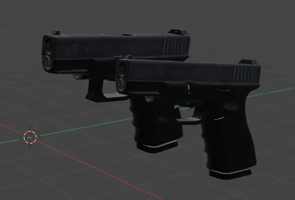 double glocks obj 3d by mars1kowo 3d print model - Mito3D