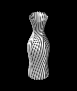 çift ayna sarmal vazo 3d model köpekbalığı teşekkürler 3d print model - Mito3D
