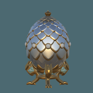 ejderhanın Faberge kaka 3d print model - Mito3D