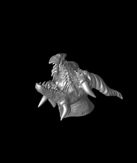 dragon buste coeur lluvia 3d print model - Mito3D