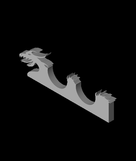 Ejderha yemek çubukları Kulp destek jex7 3d print model - Mito3D