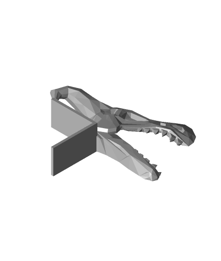 Drago scheletro cuffie titolare supporto 3D print model - Mito3D