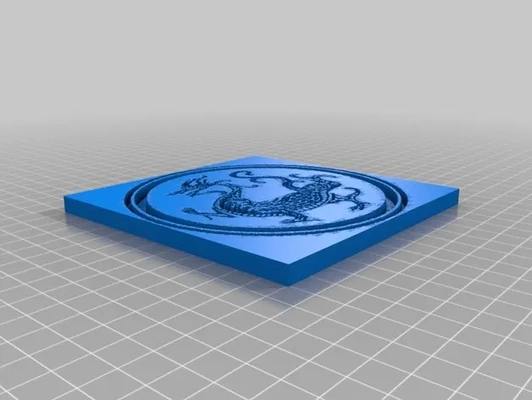 dragon tile - 3d by milvetretired on thangs 3d print model - Mito3D