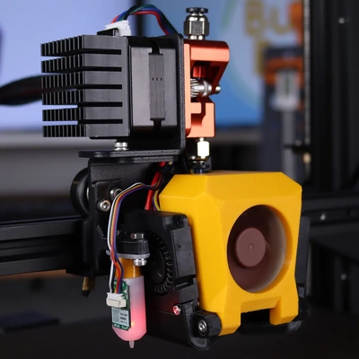 dual blower fan duct ender 3 v2 e3d revo cr hotend - 3d by thebuildbay on thangs 3d print model - Mito3D