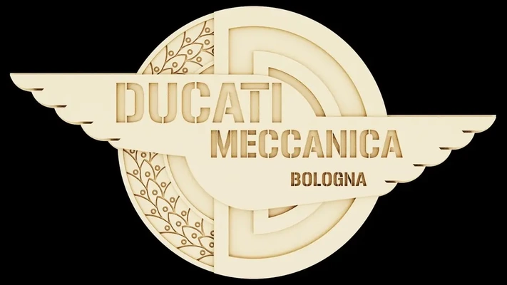 ducati meccanica bologna logo - 3d by bowpie on thangs 3d print model - Mito3D