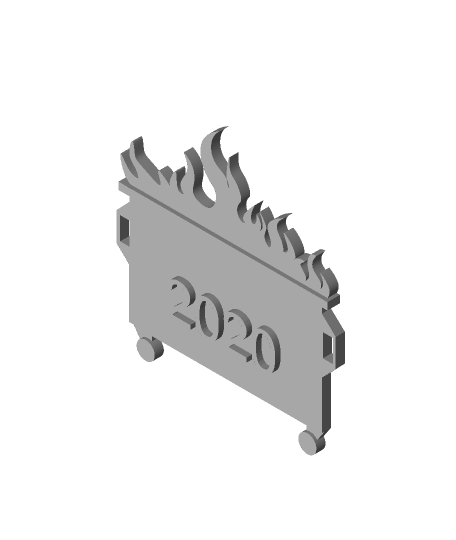 dumpster fire 2020 v1stl gift 3d model thangs 3D print model - Mito3D