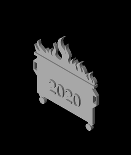 deposito lixo fogo 2020 v1stl presente 3d modelo 3d print model - Mito3D