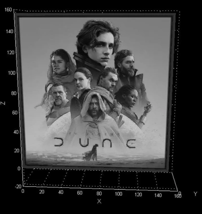 dune movie poster lithophane - 3d by milvetretired on thangs 3d print model - Mito3D