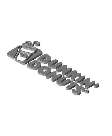 dunkin beignets mur artstl monmanraptor 3D print model - Mito3D