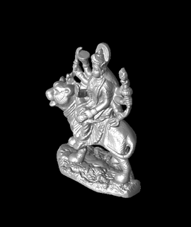 Durga equitação tigre 3d modelo fazendo deussofindia 3d print model - Mito3D