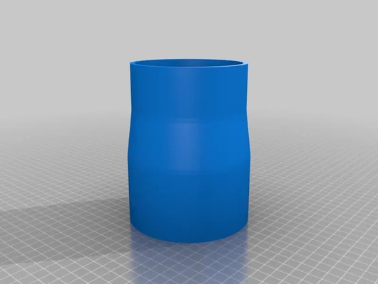 dust collection adapter 110mm to 100mm - 3d by murdrrdbypirates on thangs 3d print model - Mito3D