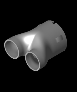 toz kolektör y pipe ayırıcı 3d model brdb teşekkürler 3d print model - Mito3D