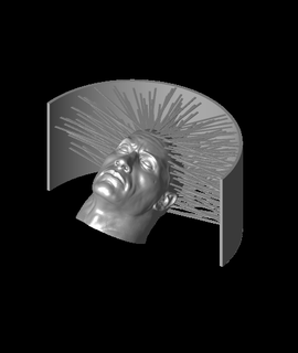 dwayne cabelo Jonson Jude cara pop cultura 3d print model - Mito3D