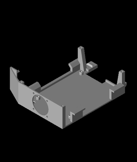 e3v2 btt skr2 mainboard case left bottom- 3d print model - Mito3D