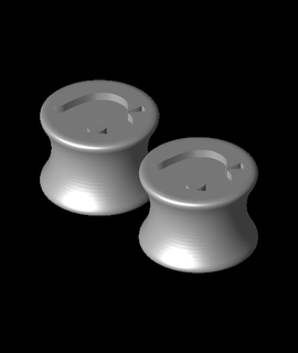 oído calibre enchufe animal cruce Talla 0stl 3d print model - Mito3D