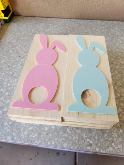 easter bunny stencil - 3d by amazinpistolpete on thangs 3d print model - Mito3D