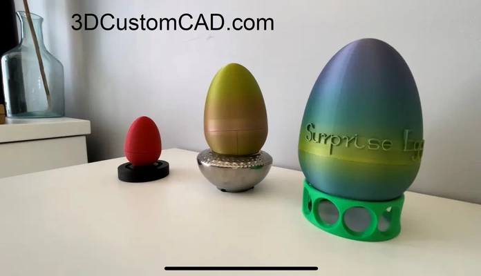easter custom surprise egg text 3d - by petercustomcad on thangs 3d print model - Mito3D