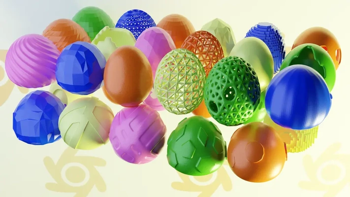 pâques œufs partiel collection 3d by tylermakestrucs 3d print model - Mito3D