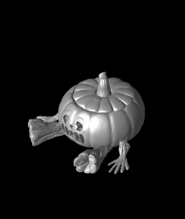 facile Stampa Halloween zucca arti divertimento 3d print model - Mito3D