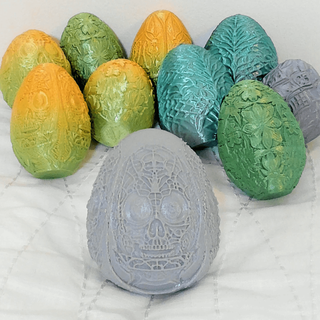 inquietante cranio Pasqua uovo scatto remixare mimetici 3d print model - Mito3D