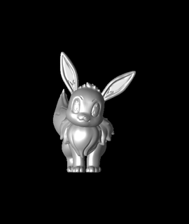 eevee Pokemon fan arte arti divertimento 3d print model - Mito3D