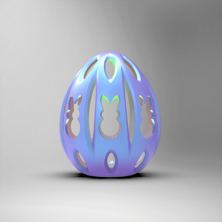 egg tealight cover -bunnies - chelscct chelseycreatesthings 3d print model - Mito3D