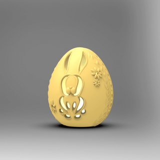 egg tealight cover -spring bunny - chelscct chelseycreatesthings 3d print model - Mito3D