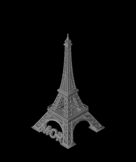Eiffel Turm mor 3d Modell lucasfri danke 3d print model - Mito3D