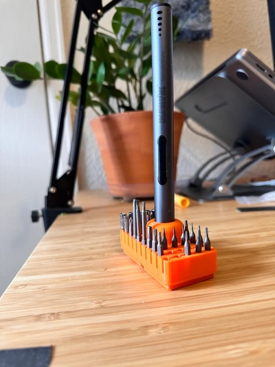 electric screwdriver stand - bit holder gridfinity 2x1 3d by sirtimbly on thangs 3d print model - Mito3D