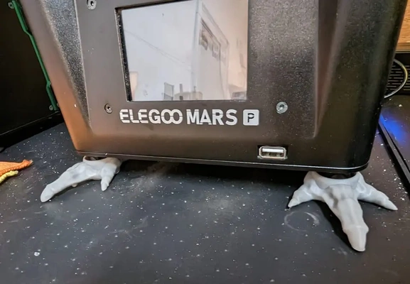 elegoo mars tpu foot bigger rev astl - 3d by night on thangs 3d print model - Mito3D