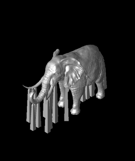 elefante maletero up 3d modelo greengate3d gracias 3d print model - Mito3D