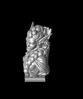 duende arquero busto apoyo gratis 3d modelo gracias 3d print model - Mito3D