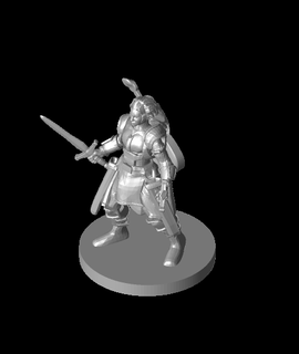 elf female bard paladin 3d model mz4250 thangs 3d print model - Mito3D