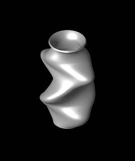 ellipse vase 3d modèle dessinateur 3d print model - Mito3D
