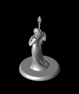elven sorceress - simple base 3d model tredinium thangs 3d print model - Mito3D