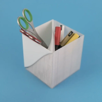 embracing twist boxes - 3d by on thangs twisted container containers box vase vases holder nesting nestling embrace nested perfect fit organization organizer satisfying support free no supports art design designer 3d print model - Mito3D