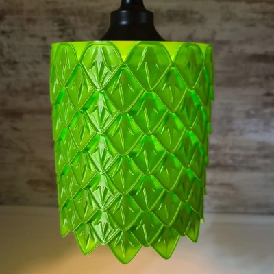 enchanted dragonweave - high poly lamp shade 3d by makers mashup on thangs home decor modern 3d print model - Mito3D