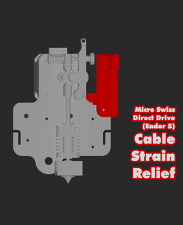ender 5 micro swiss direct drive cable strain relief - madhead 3d print model - Mito3D