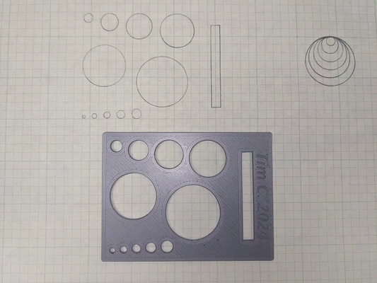 ingegneria cerchio stencil straightedge 3d by bob p on grazie 3d print model - Mito3D