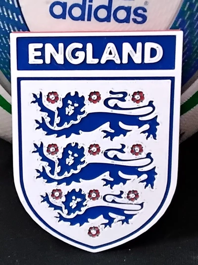 angleterre nationale football équipe coaster or plaque 3d by papawazzy créateur 3d print model - Mito3D