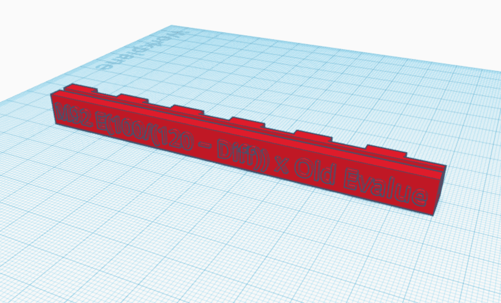 Estepper Kalibrierung Block 120mm lord of candy 3D print model - Mito3D