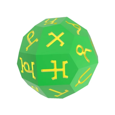 etiope alfabeto d36 poliedrico morire 3d by alfabetico dado on grazie 3d print model - Mito3D