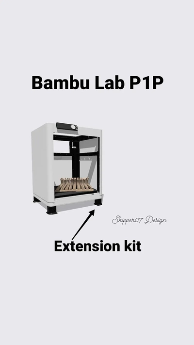 erweiterung kit bambu p1p 3d by skipper07 on danke 3d print model - Mito3D